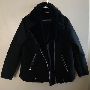 Divided Faux Fur/Suede Jacket